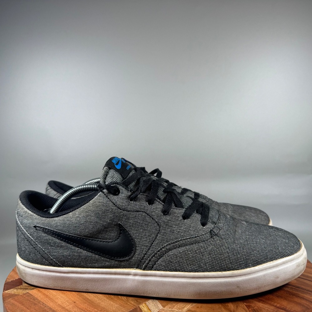 Nike SB Check Solarsoft Canvas Mens Black Anthracite Skate Shoes 843896-004 12